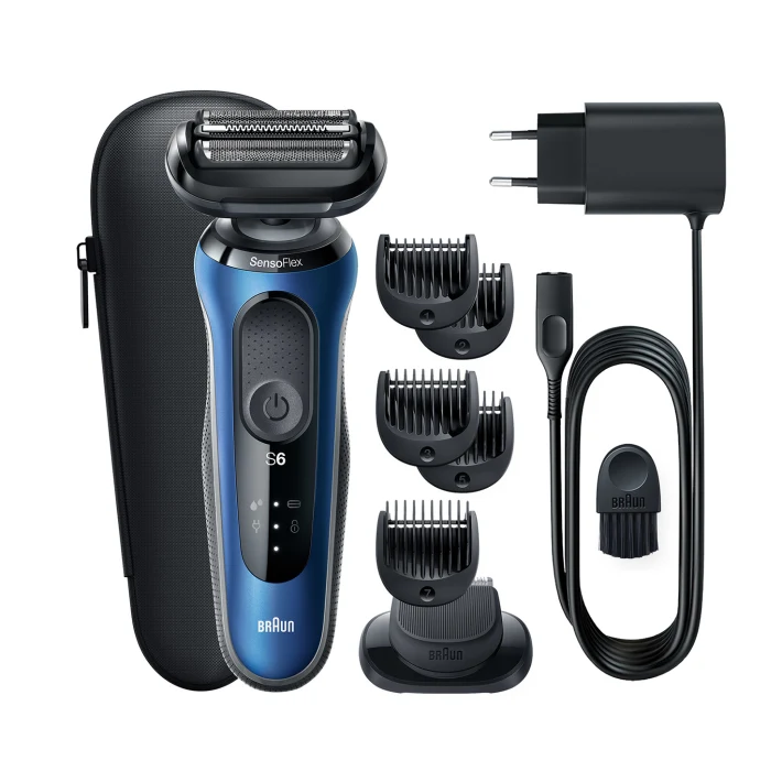 Braun - Shaver - 61-B1500s - Operating time (max) 50 min - Wet & Dry - Blue/Black
