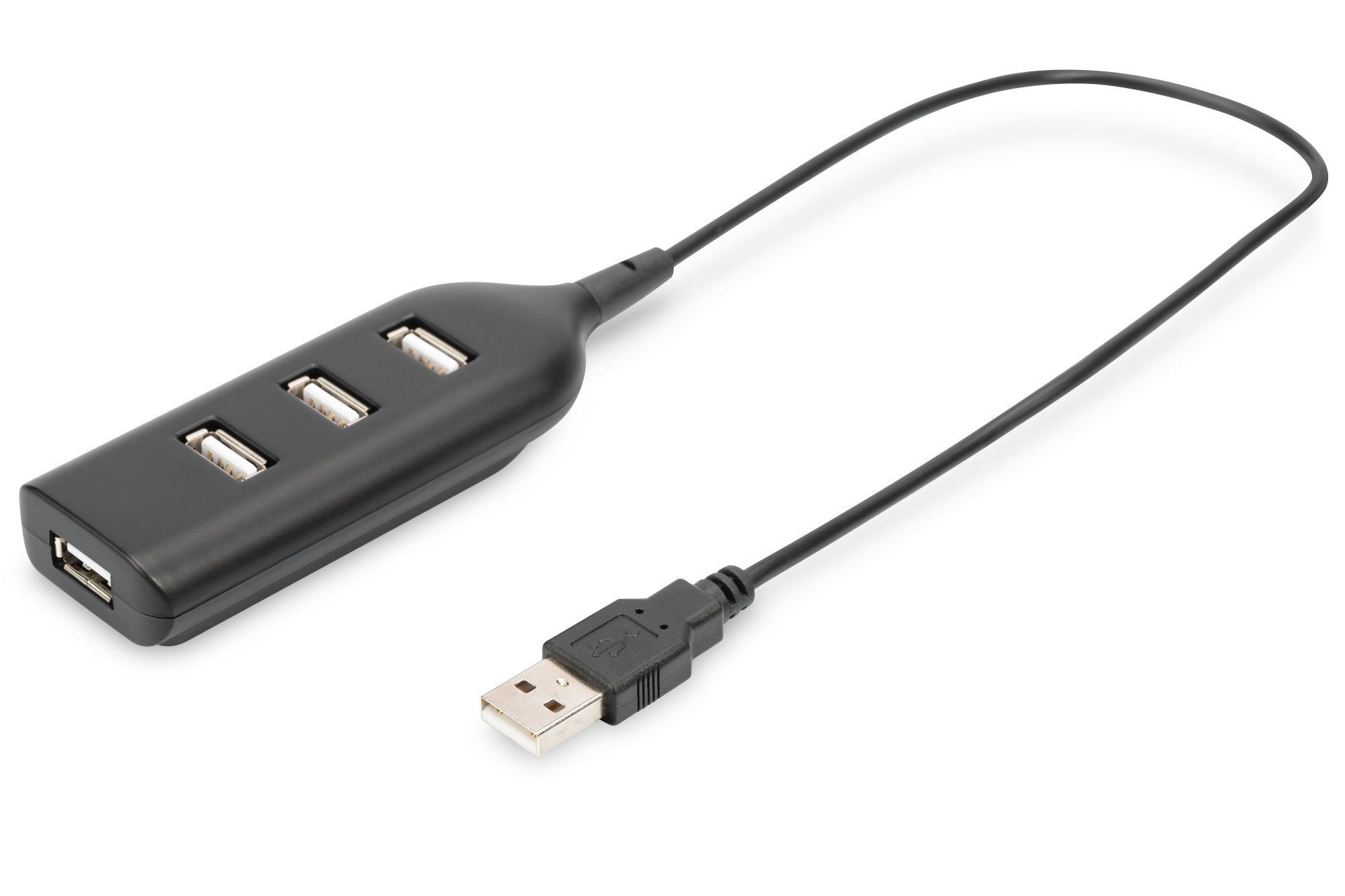 Digitus - USB 2.0 Hub, 4-Port, Bus Powered 4 X USB A/F AT Connected Cable - AB-50001-1 - USB 2.0 Hub