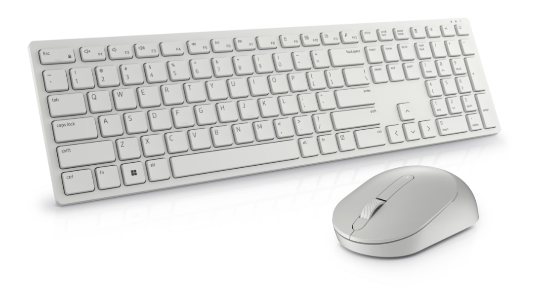 Dell - Keyboard and Mouse - KM5221W Pro - Keyboard and Mouse Set - Wireless - Mouse included - Russian - White