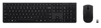 Lenovo Professional Wireless Rechargeable Combo Keyboard and Mouse - Keyboard and Mouse Set - Wireless - Mouse included - Bluetooth - Nordic - Rechargeable professional - Grey