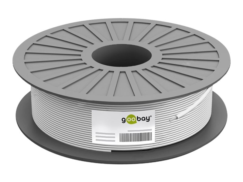 Goobay Network cable - CAT 6 U/UTP - AWG 23/1 - Cable length: 100 m - Black