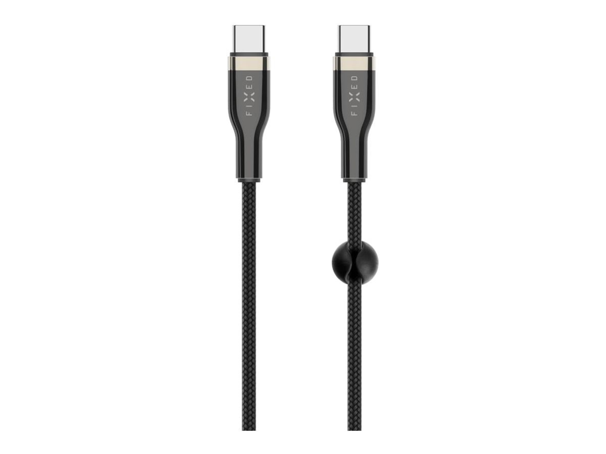 Fixed - Braided Cable USB-C/USB-C, 2m, 100W - FIXDB-CC2-BK