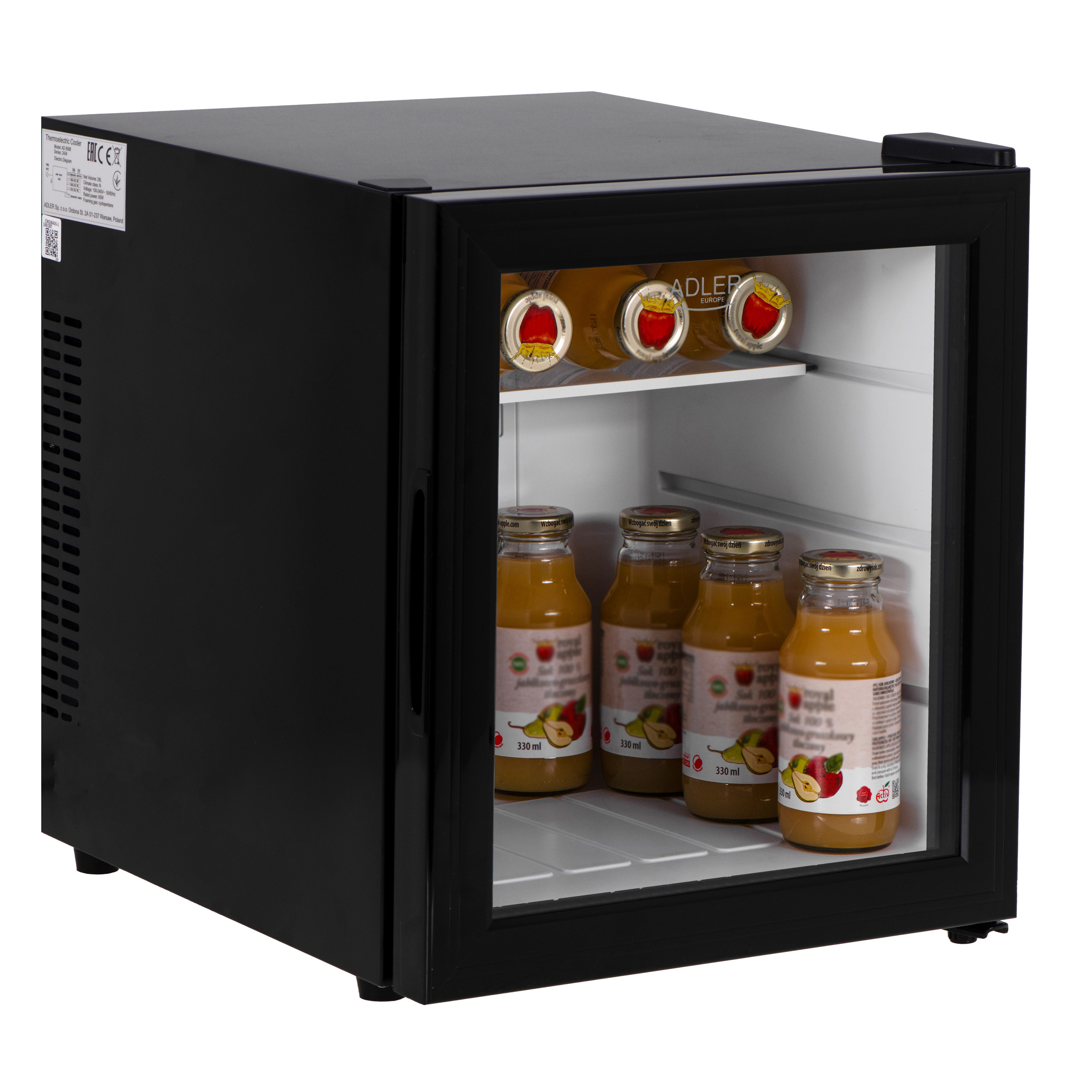 Adler - Thermoelecric Cooler - AD 8088 - Energy efficiency class E - Free standing - Larder - Black