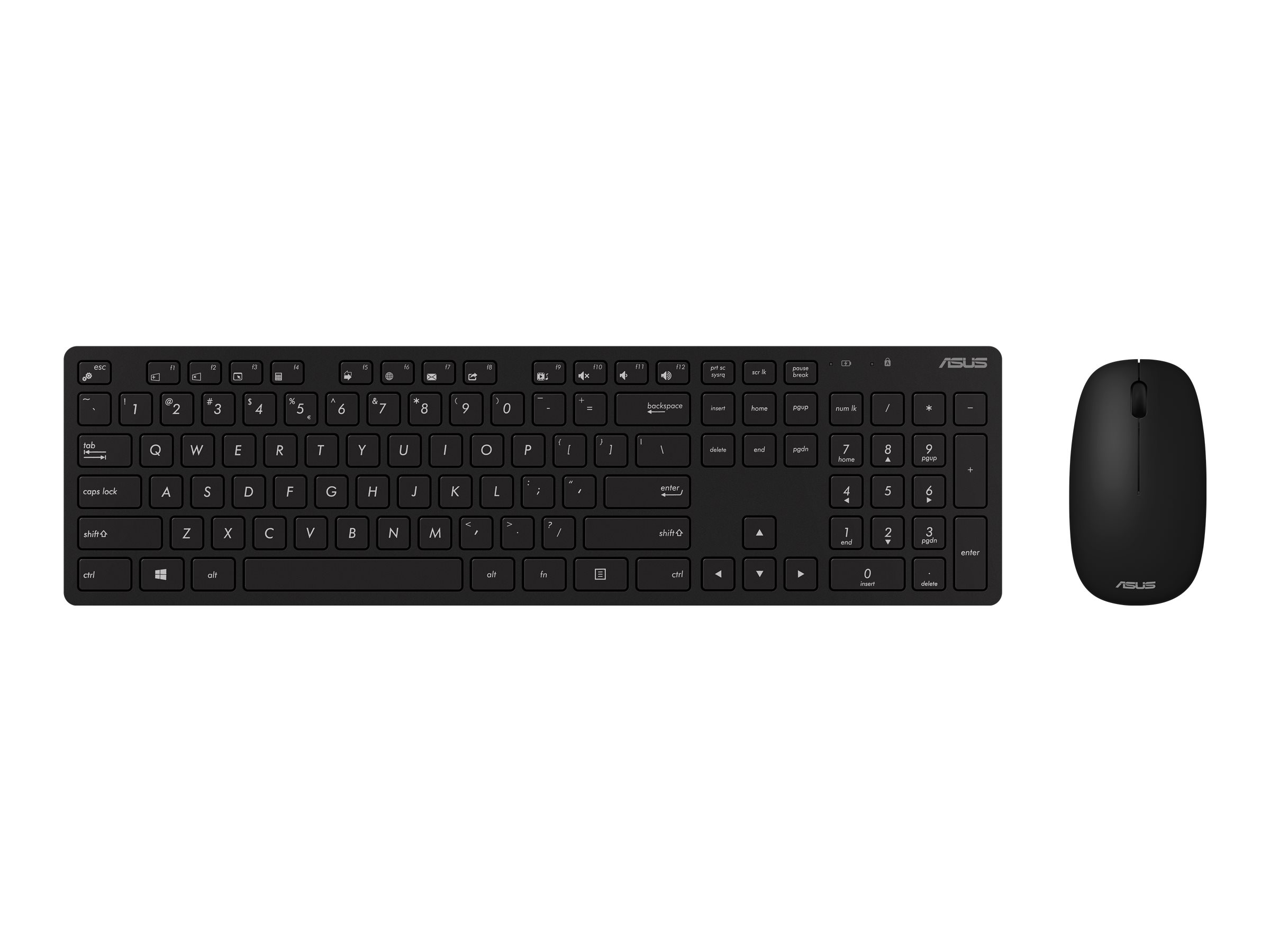 Asus W5000 - Keyboard and Mouse Set - Wireless - US - Black
