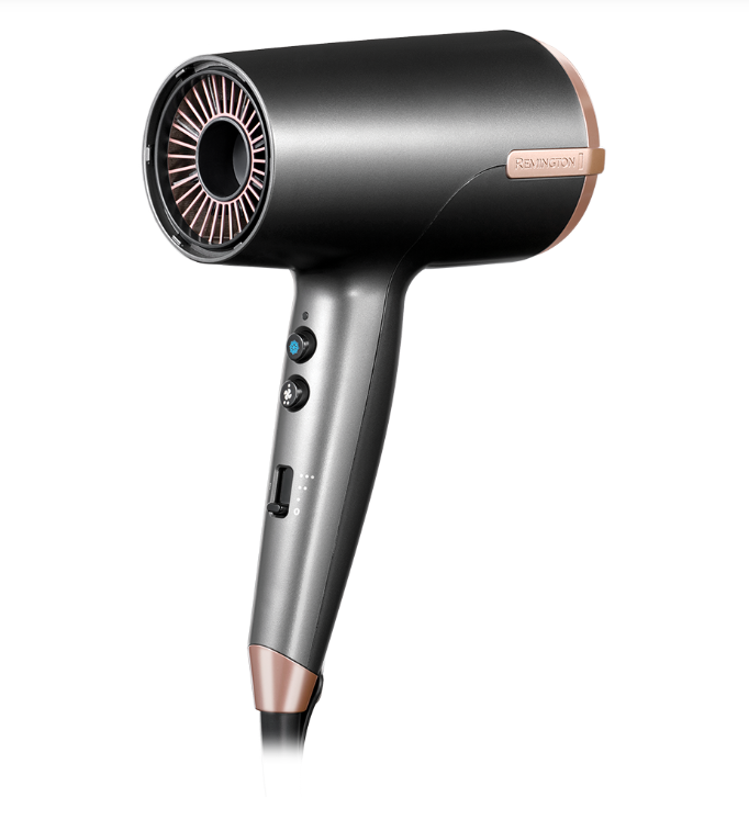 Remington - Hair dryer - D6077 - 2000 W - Number of temperature settings 3 - Ionic function - Diffuser nozzle - Grey