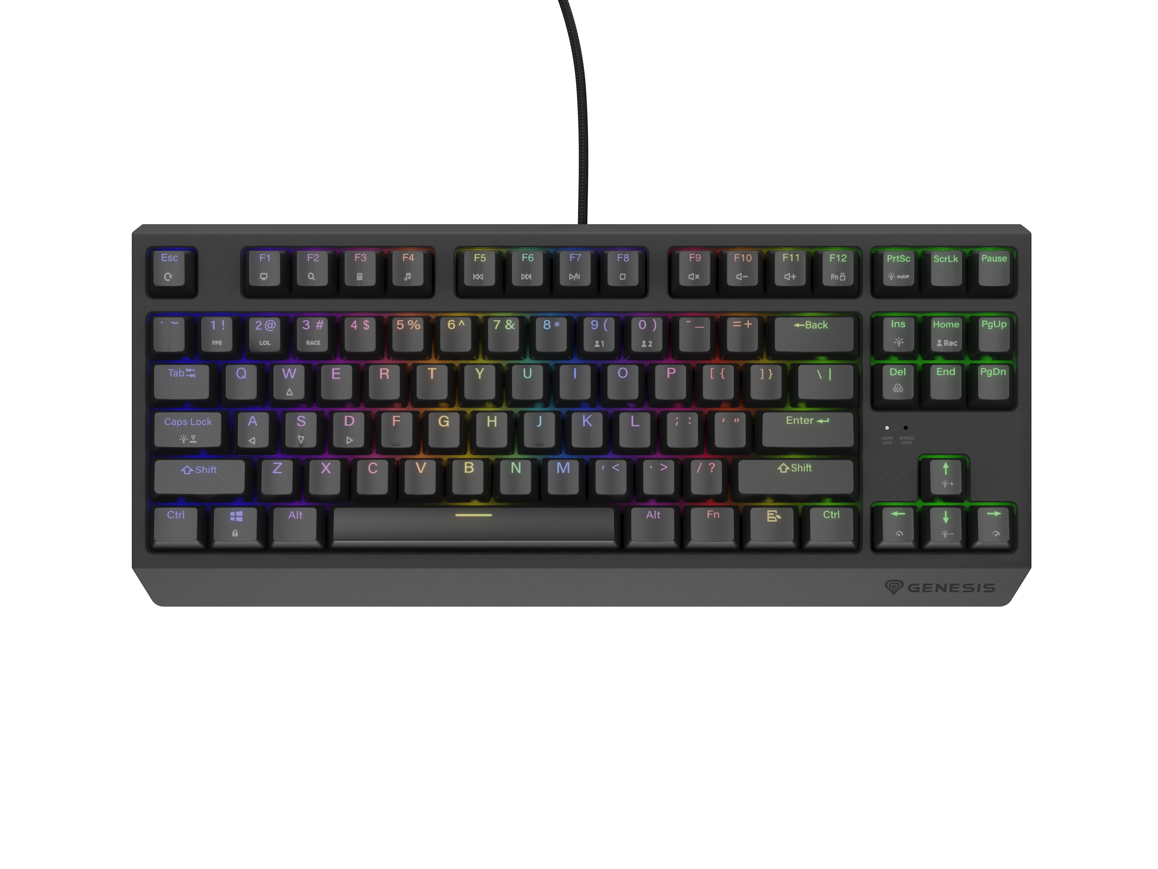 Genesis - THOR 230 TKL - Mechanical Gaming Keyboard - Wired - US - Linear - Black - RGB