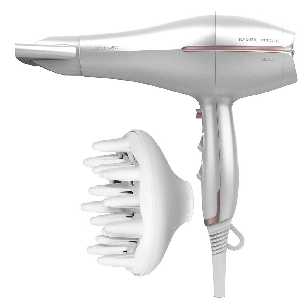 Cecotec Hair Dryer - IoniCare 5300 Maxi Aura - 2200 W - Number of temperature settings 3 - Ionic function - Diffuser nozzle - White
