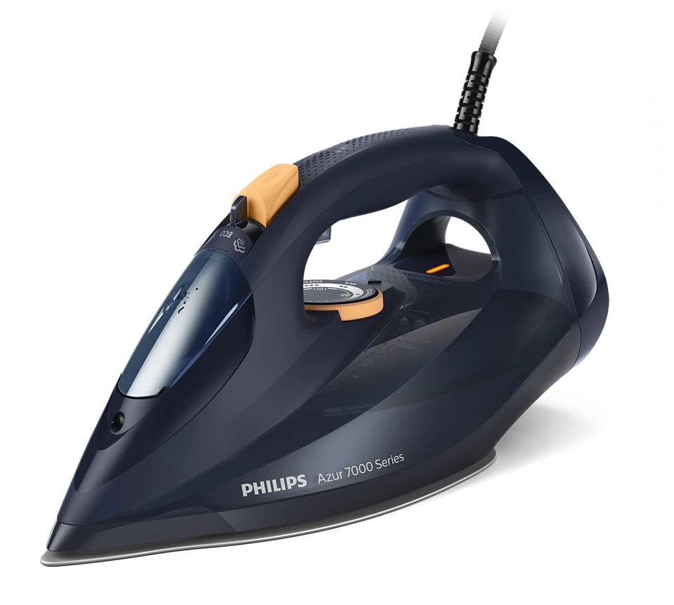 Philips DST7060/20 7000 Series - Steam Iron - 3000 W - Water tank capacity 300 ml - Continuous steam 55 g/min - Steam boost performance 250 g/min - Blue/Yellow