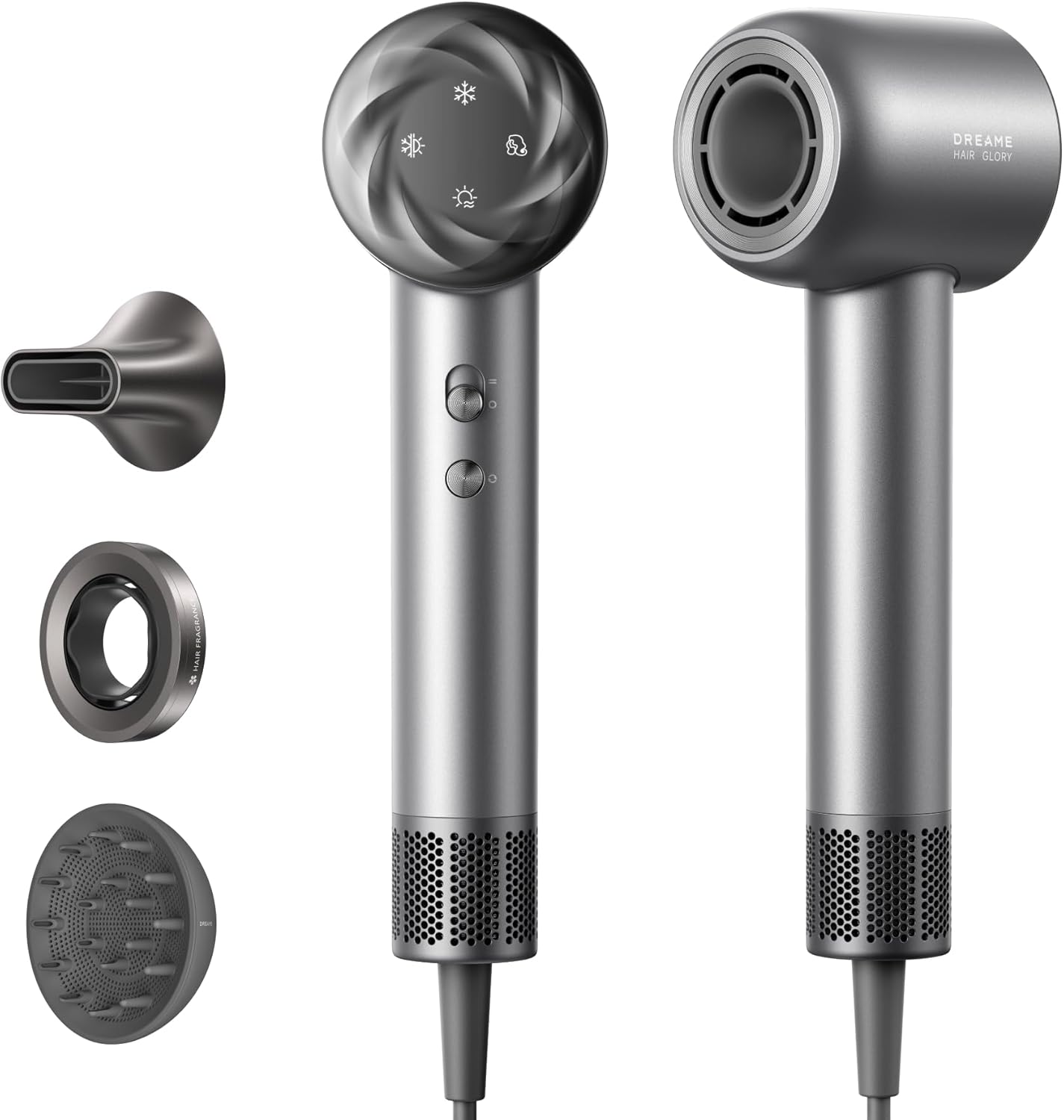 Dreame - Hair dryer - Glory Mix - 1600 W - Number of temperature settings 4 - Ionic function - Diffuser nozzle - Black