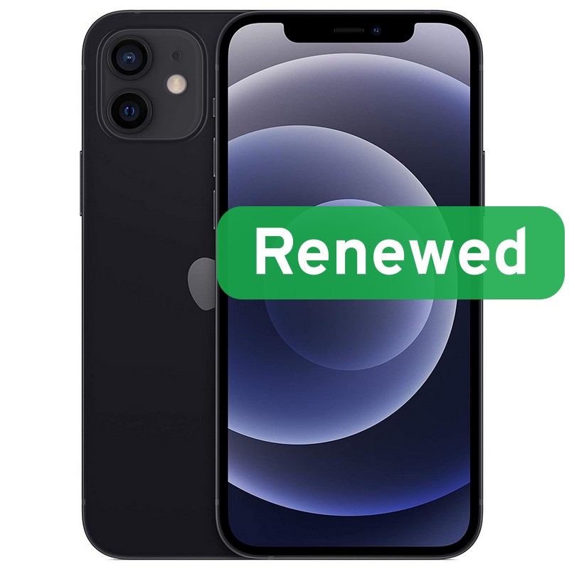 Apple Renewed Grade B - Apple iPhone 12 - Black - 6.1 " - Super Retina XDR - A14 Bionic - 4 GB - 64 GB - iOS