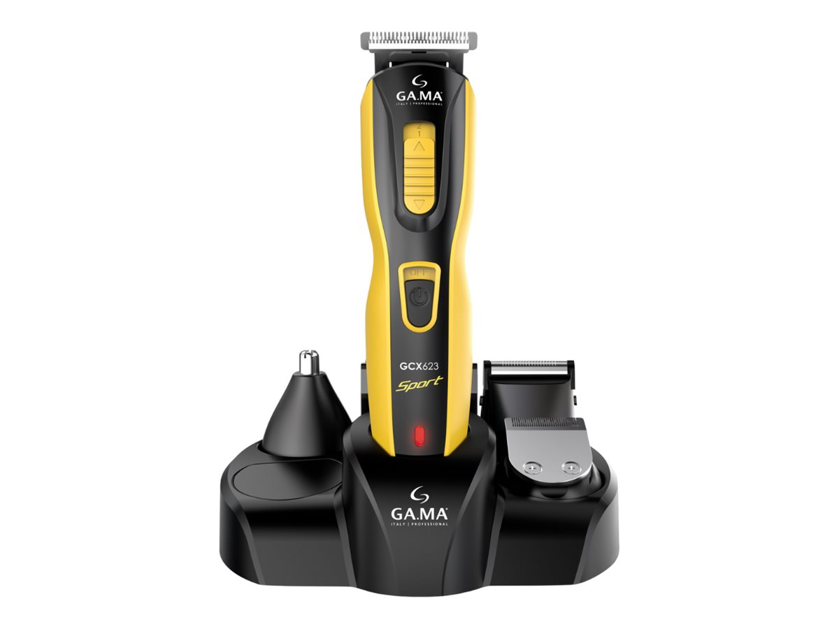 GA.MA Multifunctional Hair Clipper - GM3270 Sport - Corded/Cordless - Number of length steps 4 - Black/Yellow