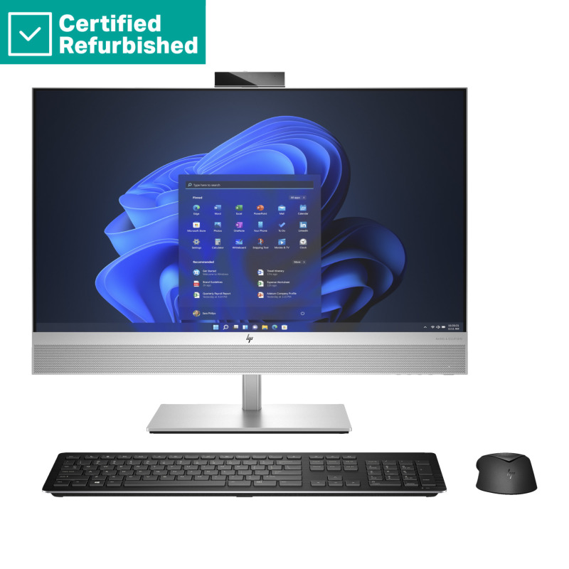 RENEW SILVER HP Elite 870 G9 AIO All-in-One - i7-13700, 32GB, 1TB SSD, 27 QHD Non-Touch AG, GeForce RTX 3050Ti 4GB, Height Adjustable, Win 11 Pro, 1 years