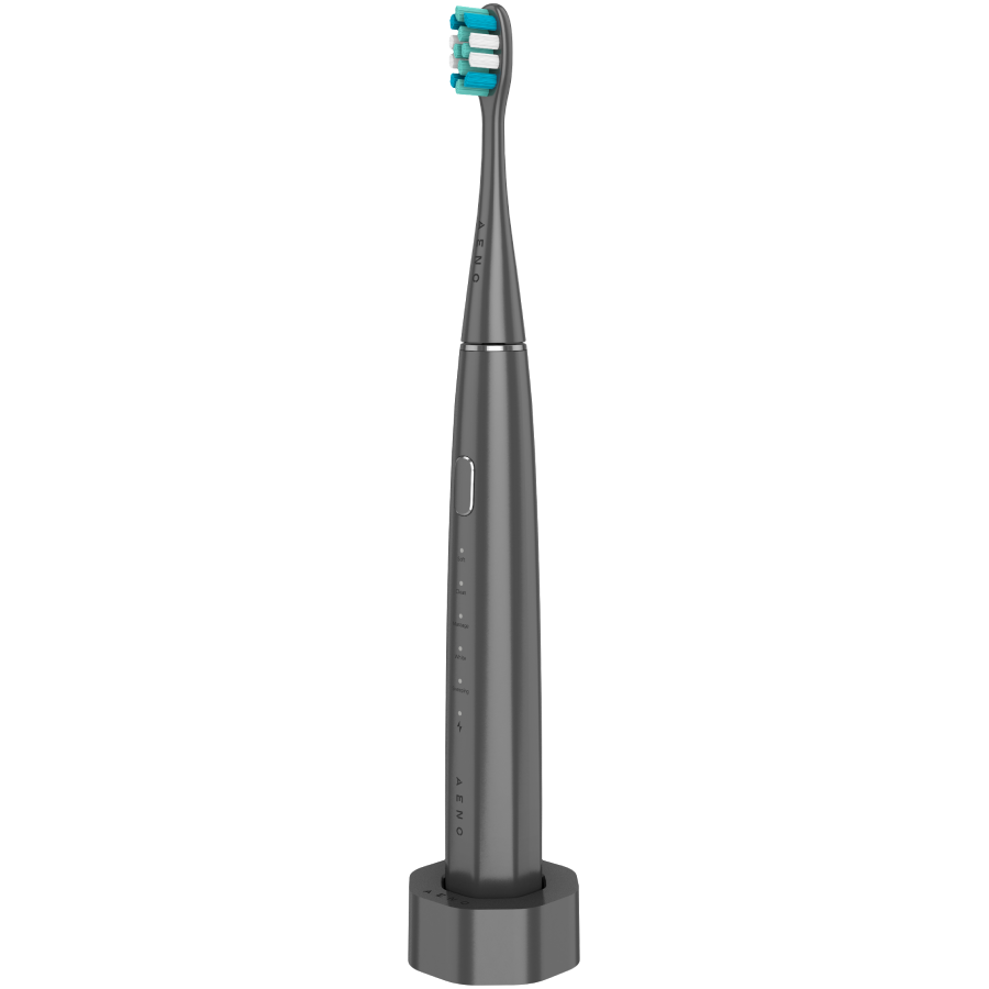 Wireless Tooth Brush, Grey, 3 Brush Heads, 1400mAh, Function: Soft, Clean, Massage, White, Sweep