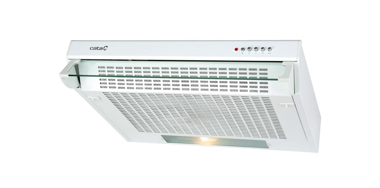 CATA - Hood - F-2060 - Conventional - Energy efficiency class C - Width 60 cm - 195 m³/h - Mechanical control - LED - White
