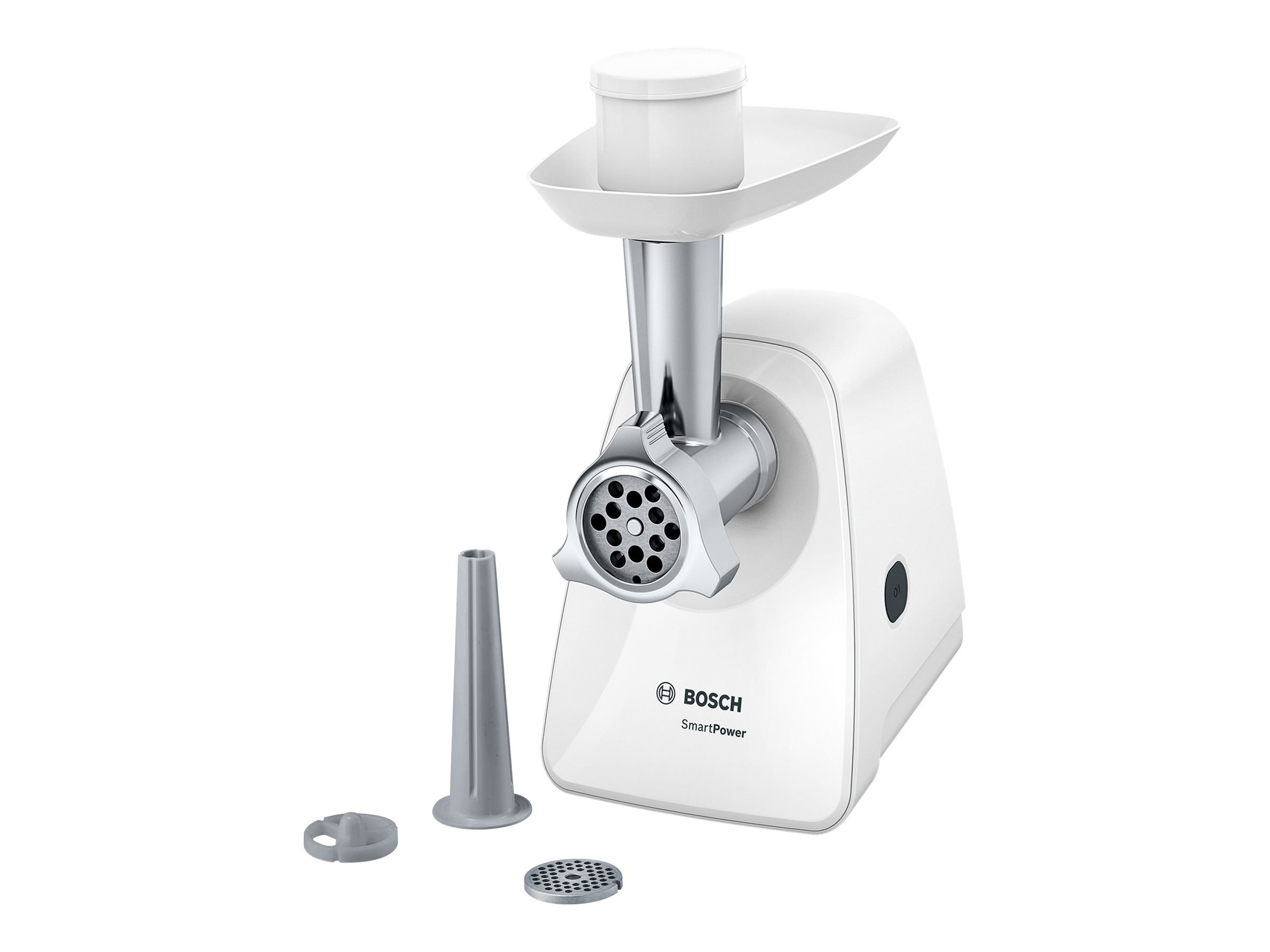 Bosch - Meat mincer SmartPower - MFW2510W - White - 350 W - Number of speeds 1 - 2 Discs: 3.8 and 8 mm; Sausage filler accessory.