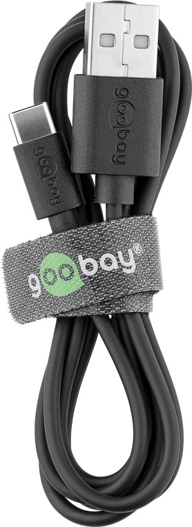 Goobay - USB-C charging and sync cable (USB-A > USB-C) - 59124 - USB-C male - USB 2.0 male (type A)