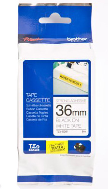 BROTHER TZES261 strong bk/wh 36mm 8m