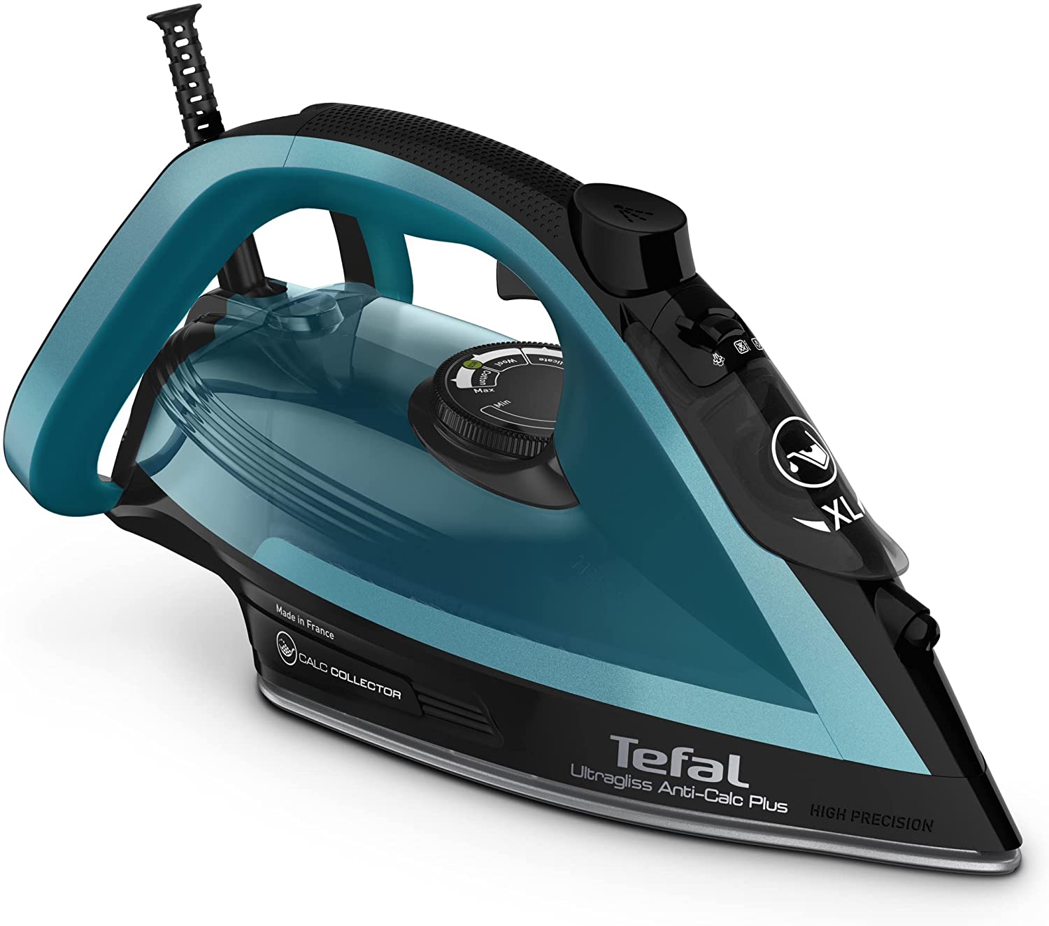 TEFAL - FV6832E0 - Steam Iron - 2800 W - Water tank capacity 270 ml - Continuous steam 50 g/min - Steam boost performance 260 g/min - Black/Blue