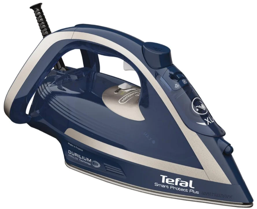 TEFAL - FV6872E0 - Steam Iron - 2800 W - Water tank capacity 270 ml - Continuous steam 40 g/min - Blue/Silver