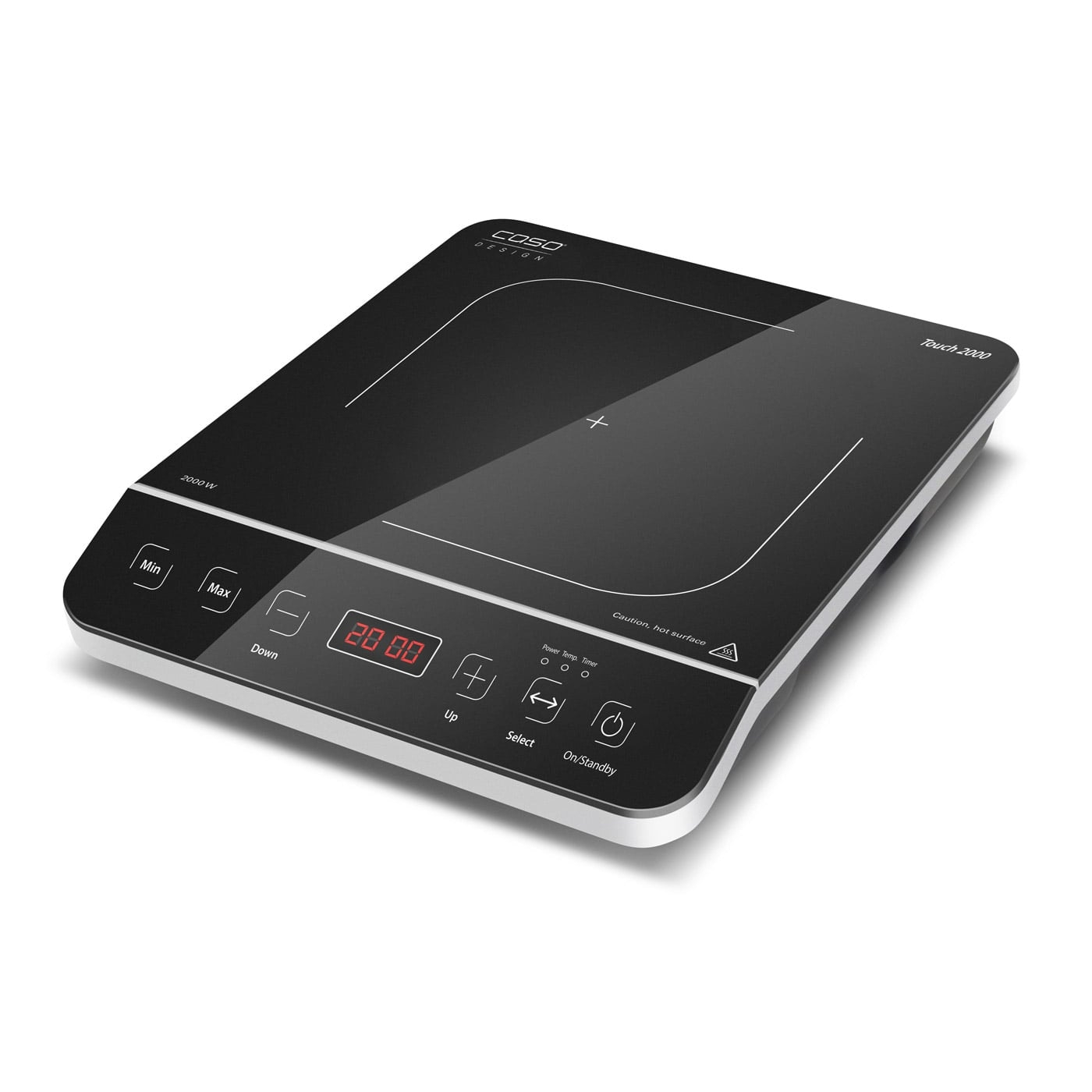 Caso - Hob - Touch 2000 - Number of burners/cooking zones 1 - Touch - Black - Induction