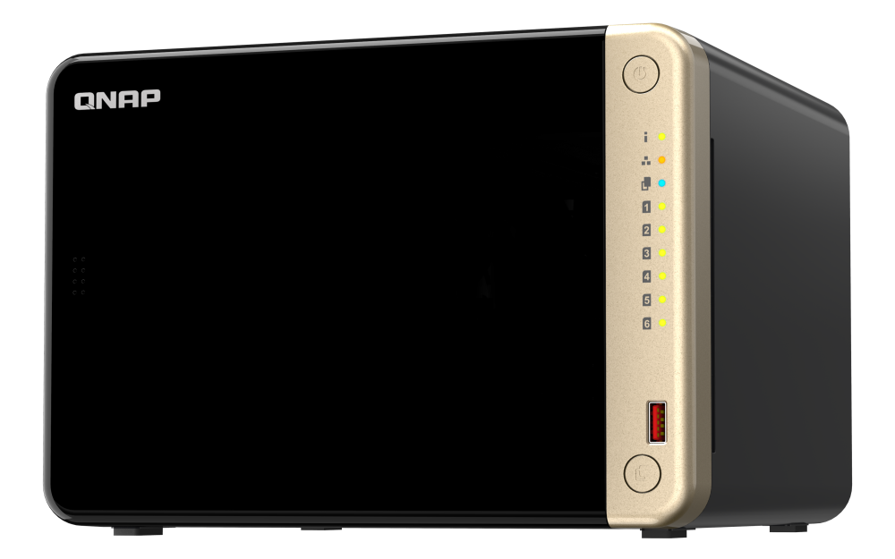 QNAP - 6-Bay desktop NAS - TS-664-8G - Intel Celeron - N5095 4-core - Processor frequency 2.9 GHz - 8 GB - DDR4