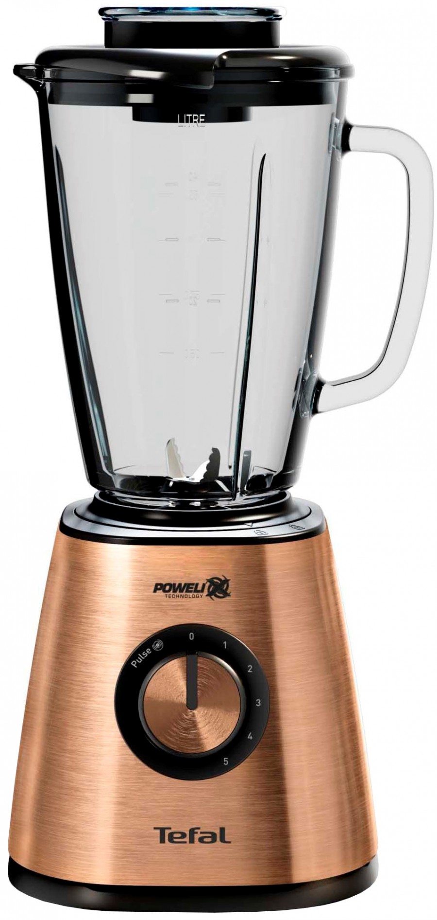 TEFAL - Blender - BlendForce BL439G10 - Tabletop - 800 W - Jar material Glass - Jar capacity 1.75 L - Ice crushing - Copper