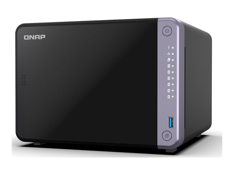 QNAP Cost-effective 6-bay 10GbE NAS - TS-632X-4G - Alpine - AL524 - Processor frequency 2 GHz - 4 GB - DDR4 SODIMM - 120W adapter (12VDC), 100-240VAC