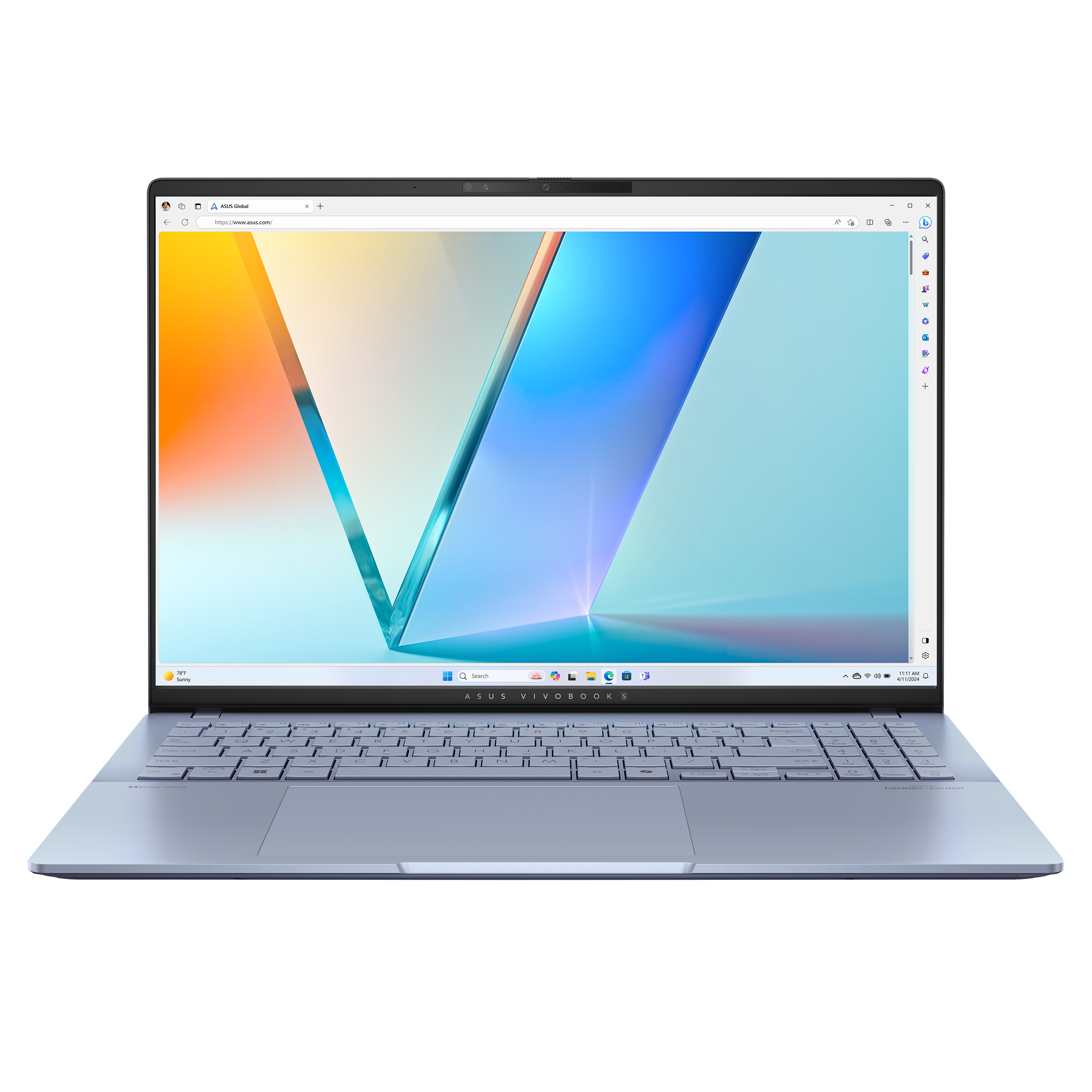 Asus Vivobook S 16 S5606CA-RI069W - Blue - 16 " - OLED - 3K - 120 Hz - 2880 x 1800 pixels - Glossy - Intel Core Ultra 7 - 255H - 16 GB - LPDDR5X - Solid-state drive capacity 1000 GB - Intel Graphics - Windows 11 Home - 802.11be - Bluetooth version 5.4 - K