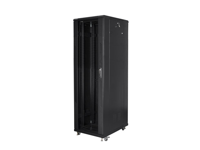 Lanberg - Rack cabinet 19" free-standing 42U/800x800 (flat pack) - FF01-8842-12B - Black