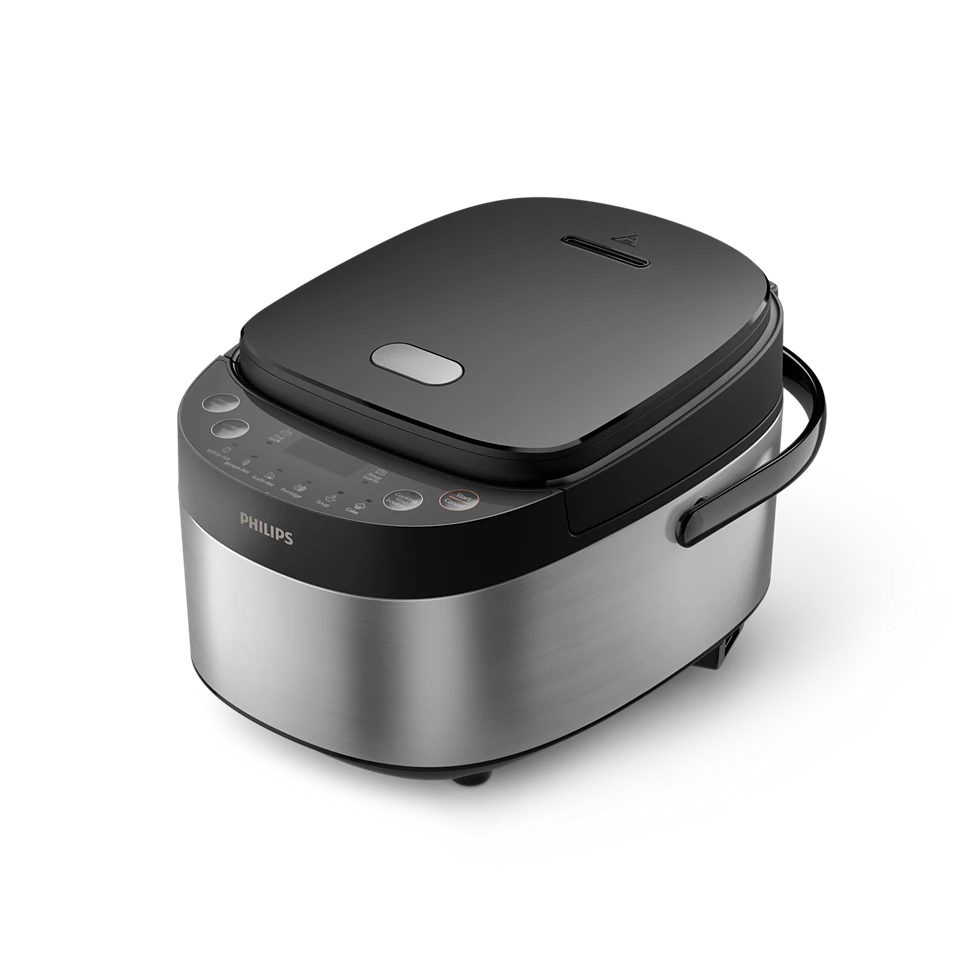 Philips Mini rice cooker - HD3093/80 3000 series - 600 W - 0.85 L - Number of programs 8 - Black/Stainless Steel