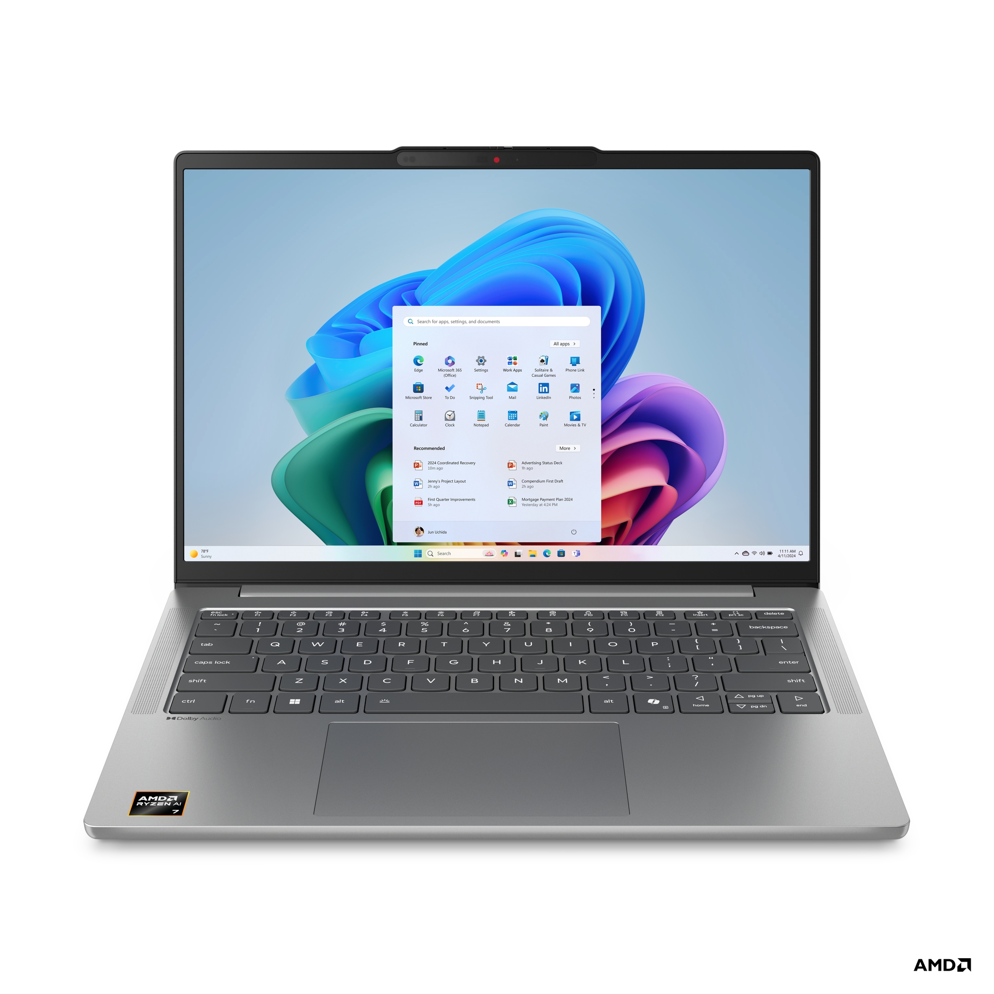 Lenovo IdeaPad Slim 5 14ARP10 - Luna Grey - 14 " - IPS - WUXGA - 1920 x 1200 pixels - Anti-glare - AMD Ryzen 7 - 7735HS - 16 (2x8GB) GB - SO-DIMM DDR5 - Solid-state drive capacity 1000 GB - AMD Radeon 680M Graphics - Windows 11 Home - 802.11ax - Bluetooth