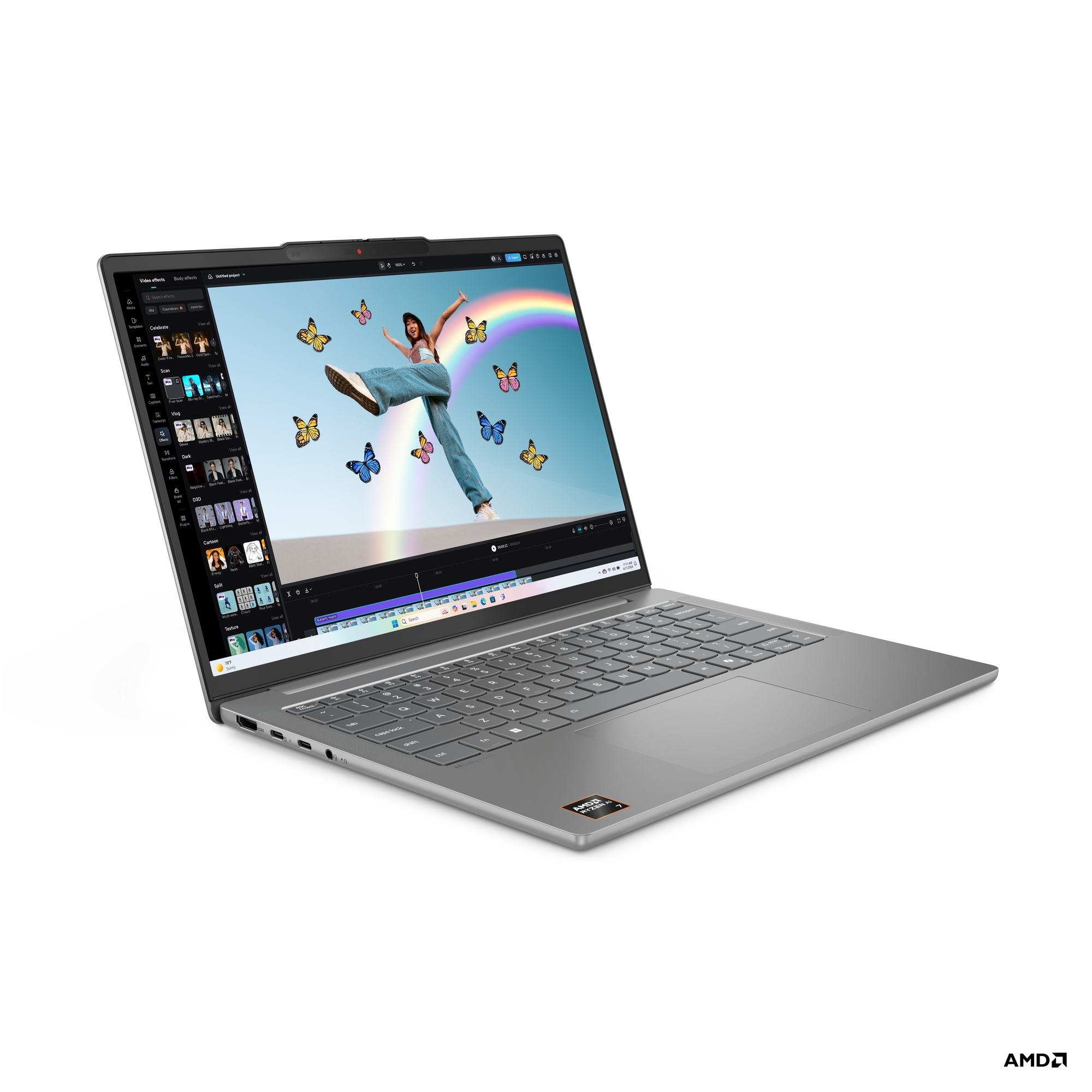 Lenovo IdeaPad Slim 5 14ARP10 - Luna Grey - 14 " - OLED - WUXGA - 1920 x 1200 pixels - Glossy - AMD Ryzen 5 - 7535HS - 16 (2x8GB) GB - SODIMM DDR5 - Solid-state drive capacity 512 GB - AMD Radeon 660M Graphics - Windows 11 Home - 802.11ax - Bluetooth vers