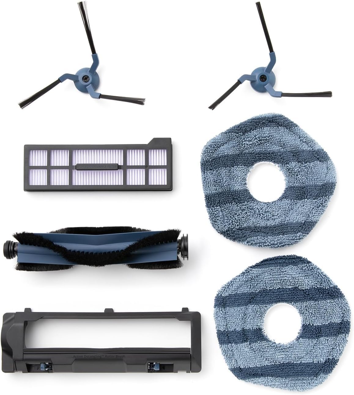 Anker Eufy - Replacement Parts Kit for Eufy C20 Omni Robot Vacuum, Roller Brush with Bristles and Rubber, Brush Guard, 2 Side Brushes, Washable Filter, and 2 Mop Cloths