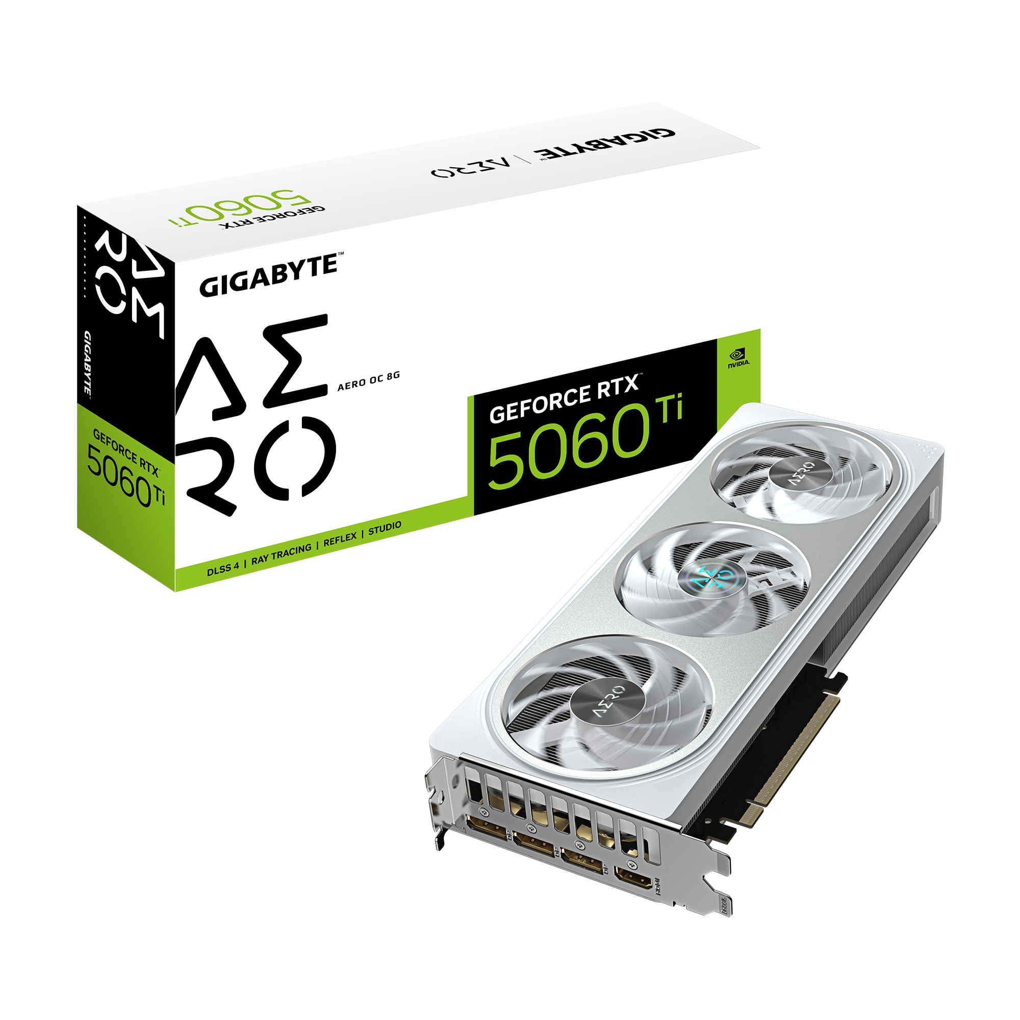 Gigabyte GeForce RTX 5060 Ti AERO OC 8G - NVIDIA - 8 GB - GeForce RTX™5060 Ti - GDDR7 - HDMI ports quantity 1 - PCI-E 5.0