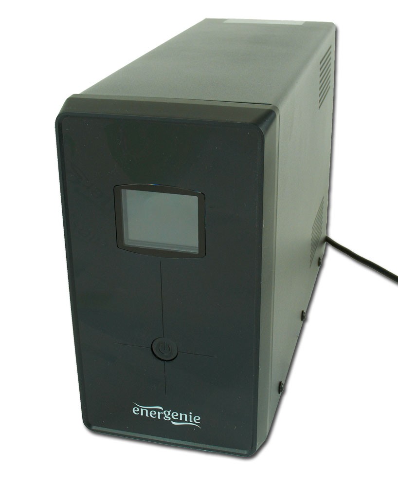 EnerGenie - UPS with USB and LCD display, Black - 1200 VA
