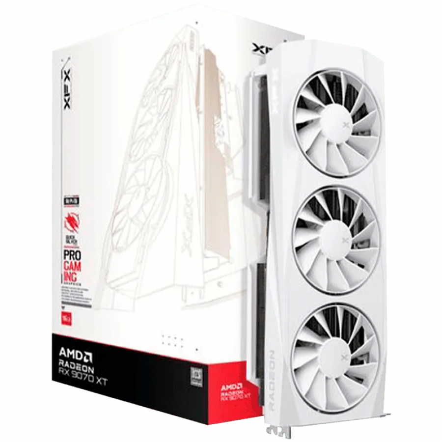 XFX Quicksilver AMD Radeon RX 9070XT White 16GB GDDR6 256-bit HDMI 3xDP