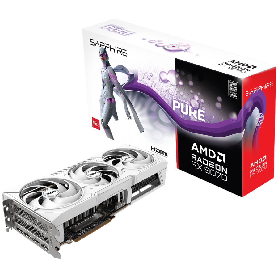 Graphics Card|SAPPHIRE|AMD Radeon RX 9070|16 GB|GDDR6|256 bit|PCIE 5.0 16x|Triple slot Fansink|2xHDMI|2xDisplayPort|11349-02-20G