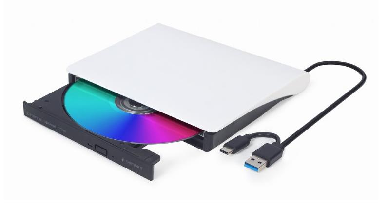 DVD RW USB3/USB-C 8X EXT RTL/DVD-USB-031-BW GEMBIRD