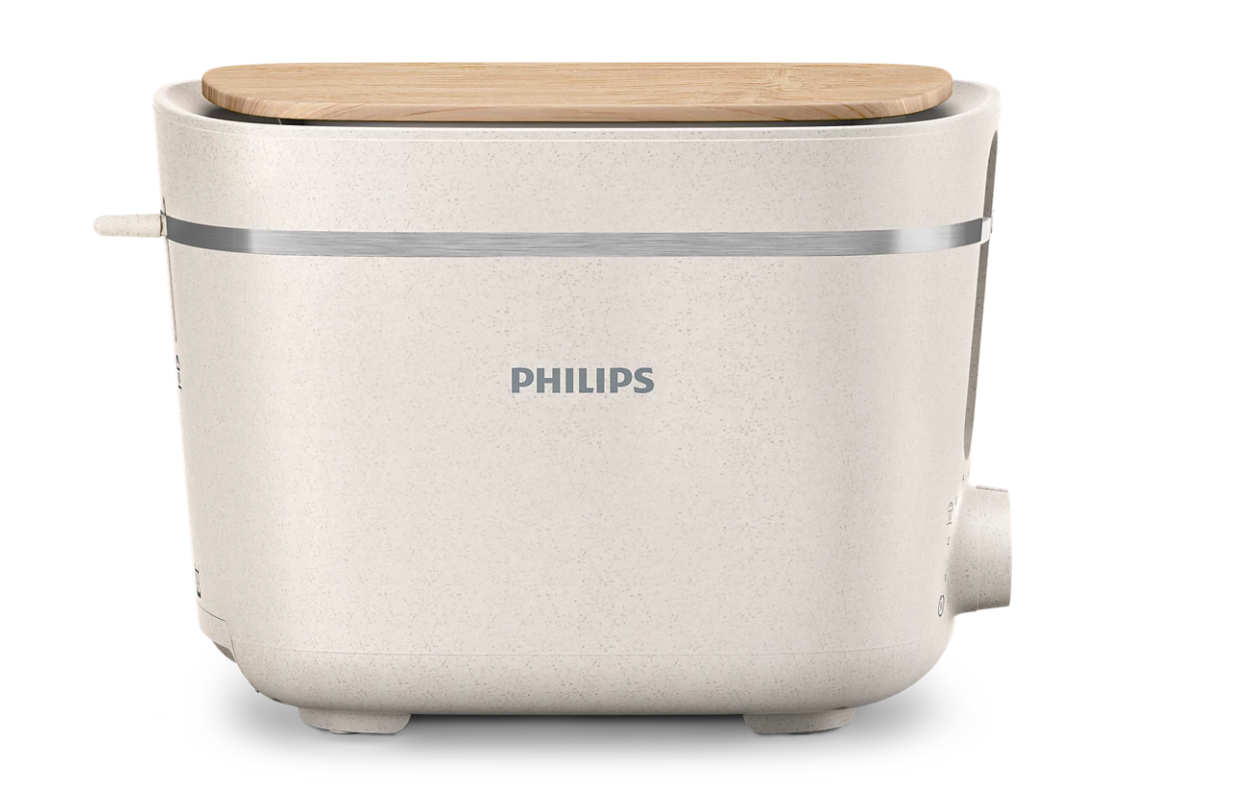 Philips - Toaster - HD2640/10 Eco Conscious Edition - Power 830 W - Number of slots 2 - Housing material 100% Bio-based plastic - Silk White Matt