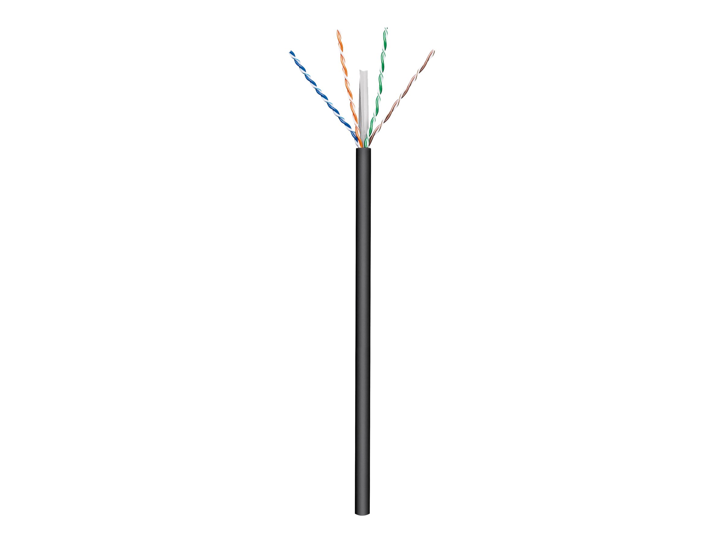 Goobay Outdoor Network Cable - CAT 6 U/UTP - AWG 24/1 - Cable length: 100 m - Black