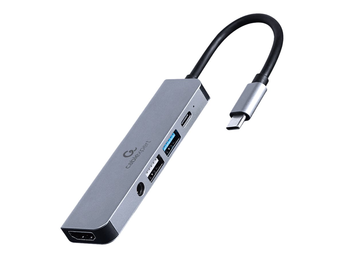 Cablexpert USB Type-C 5-in-1 multi-port adapter (Hub + HDMI + PD + stereo audio) - A-CM-COMBO5-02