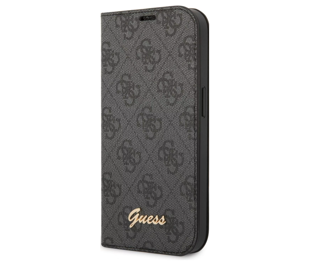 GUESS - Book Case - Apple - iPhone 14 Pro Max - Rubber/Silicone - Black