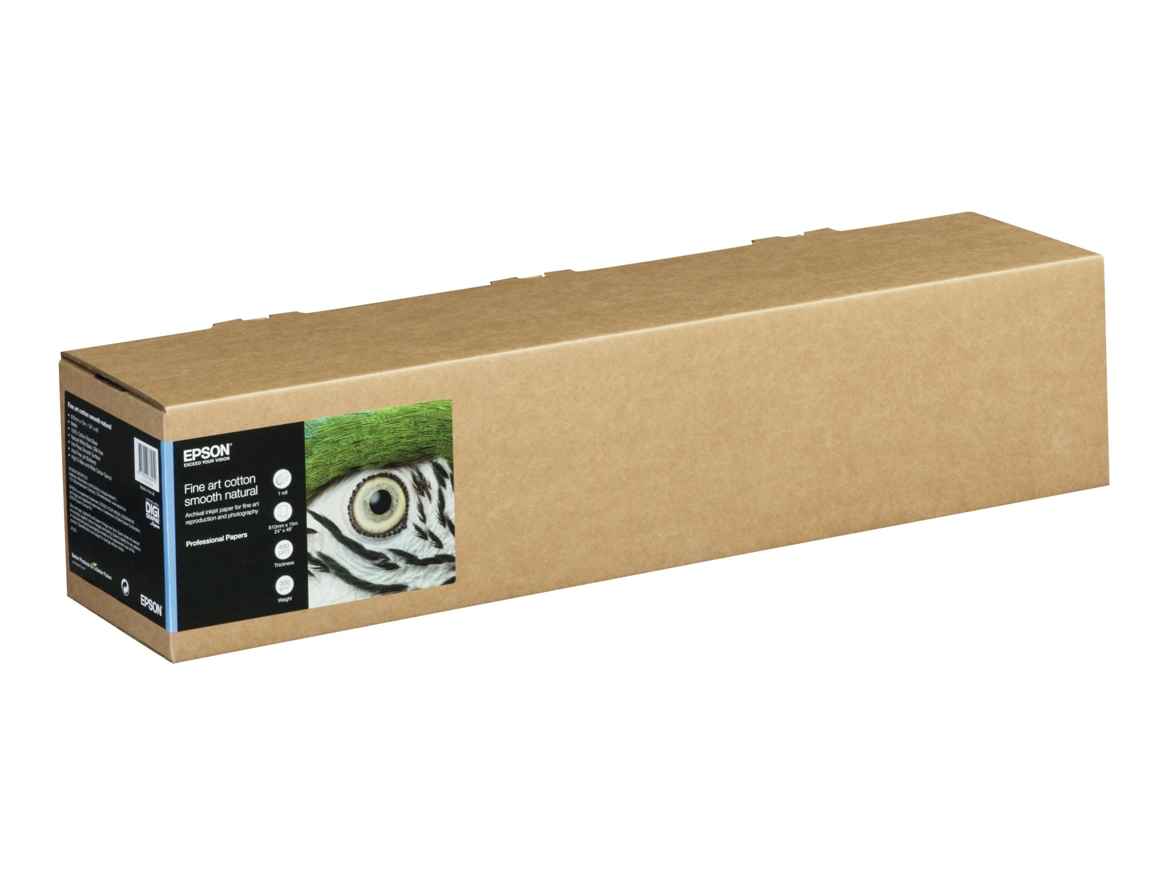 Epson Fine Art Cotton Smooth Natural - Matte - 300 g/m² - 24" x 15m