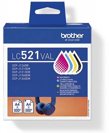 Brother LC521VAL - Ink Cartridge - Black, Cyan, Magenta,Yellow