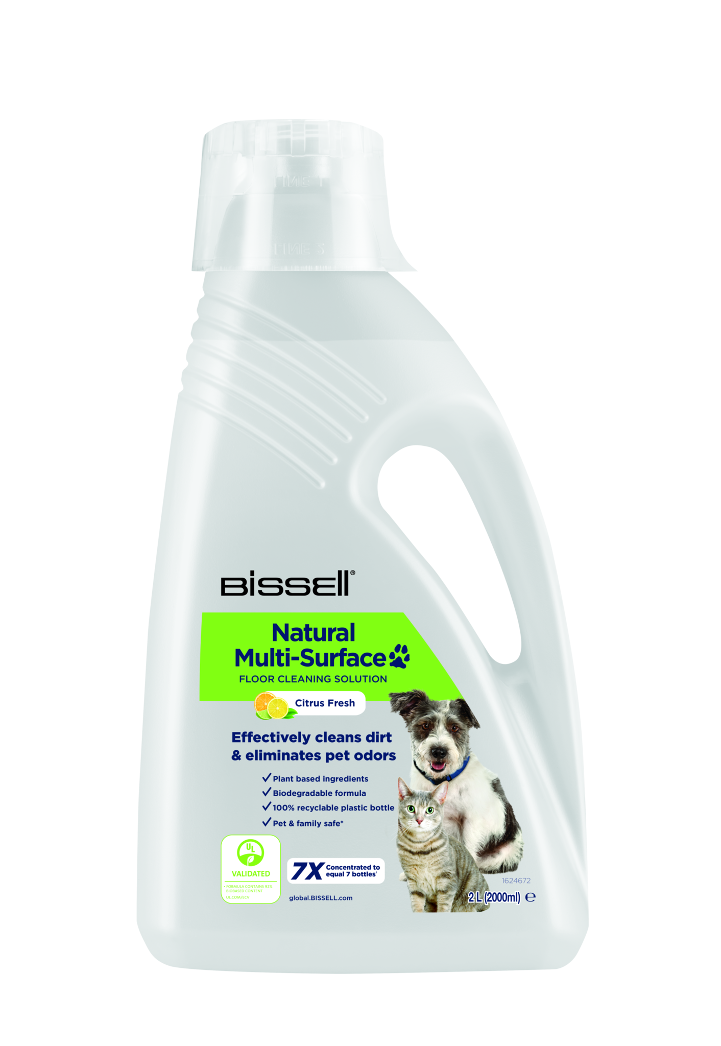 Bissell - Natural Multi-Surface Pet Floor Cleaning Solution - 2000 ml