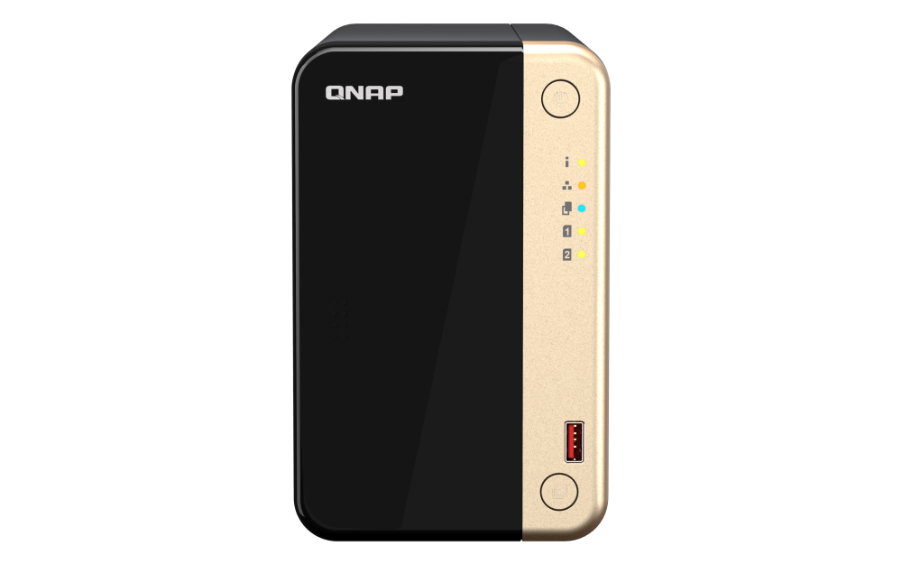 QNAP - 2-Bay desktop NAS - TS-264-8G - Intel Celeron - N5095 4-core - Processor frequency 2.9 GHz - 8 GB