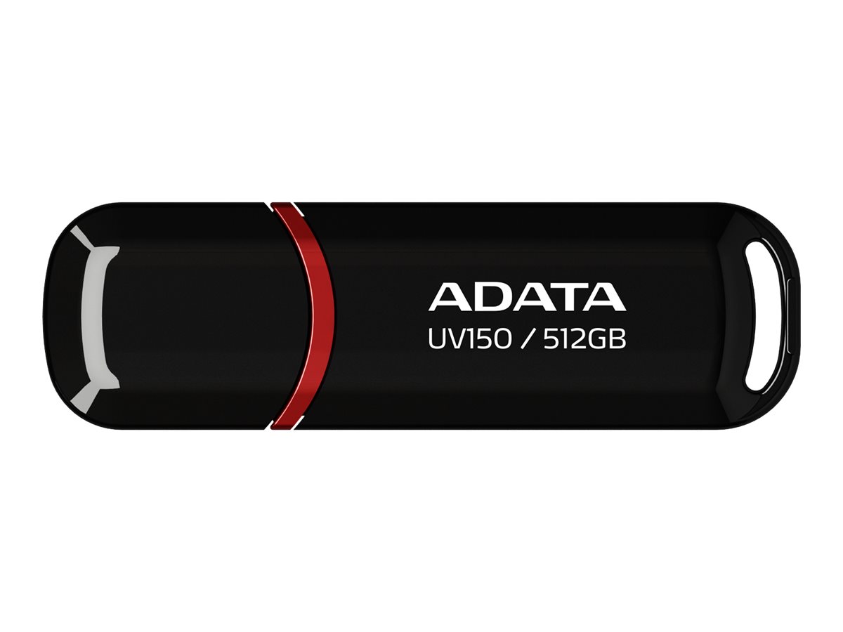 ADATA - USB Flash Drive - UV150 - 512 GB - USB 3.2 Gen1 - Black