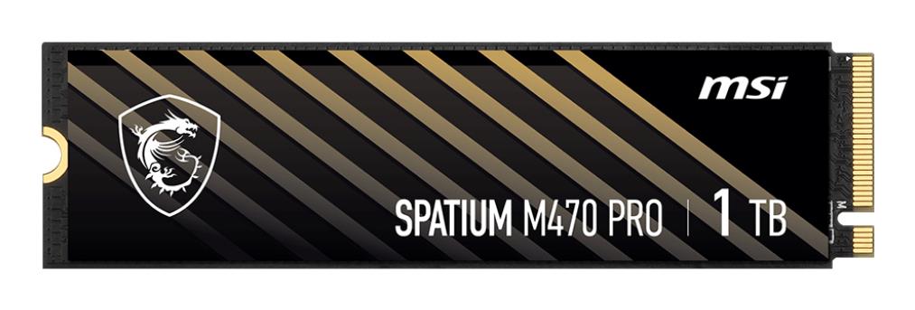 SSD|MSI|SPATIUM M470 PRO|1TB|M.2|PCIe Gen4|NVMe|3D NAND|Write speed 4500 MBytes/sec|Read speed 6000 MBytes/sec|2.15mm|TBW 320 TB|MTBF 150000 hours|S78-440L0J0-P83