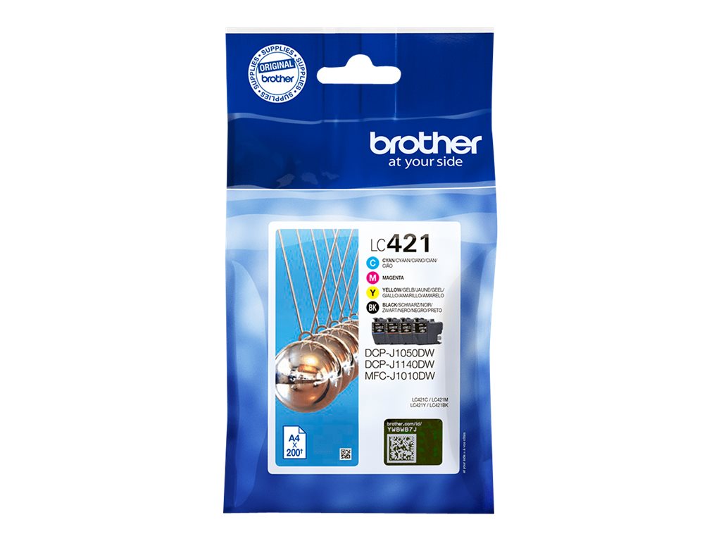 Brother LC421VALDR - Ink Cartridges - Black, cyan, magenta, yellow