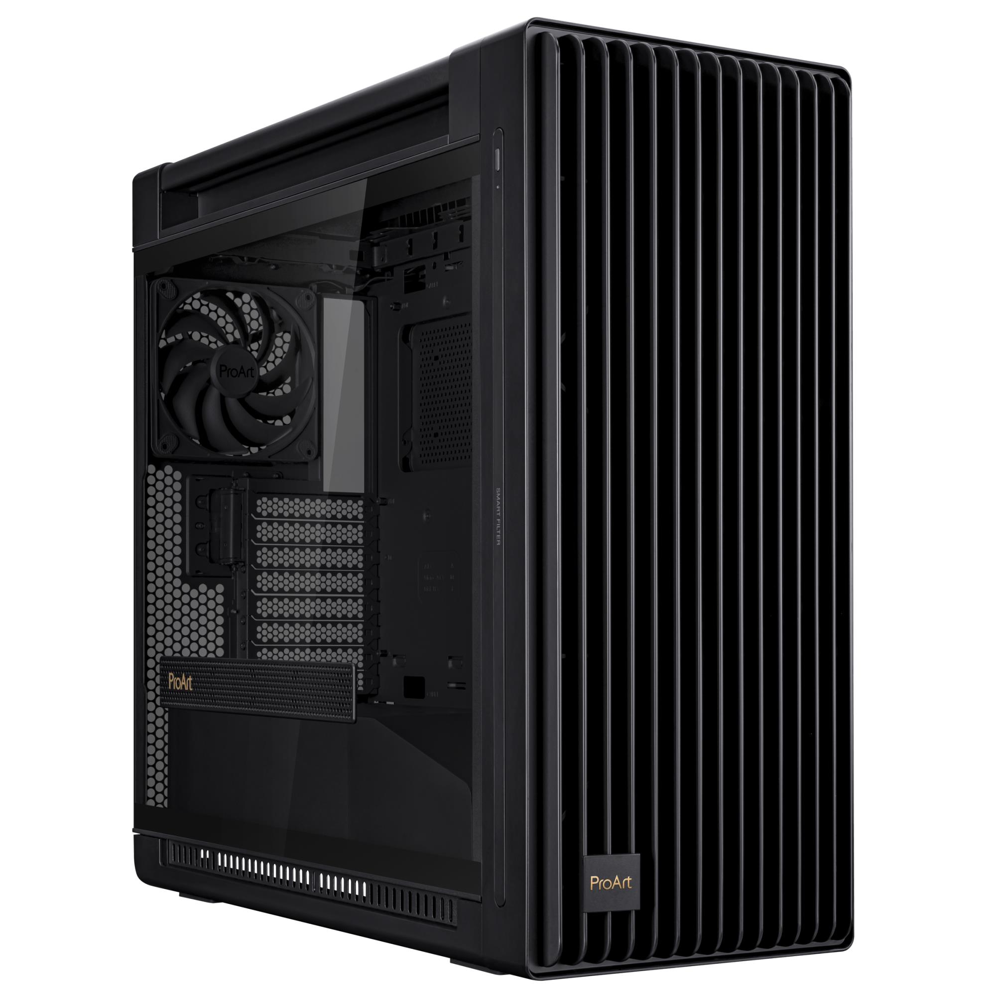 Case|ASUS|PA602|MidiTower|Case product features Transparent panel|Not included|ATX|EATX|MicroATX|MiniDTX|MiniITX|Colour Black|PROARTPA602TGARGBBLK